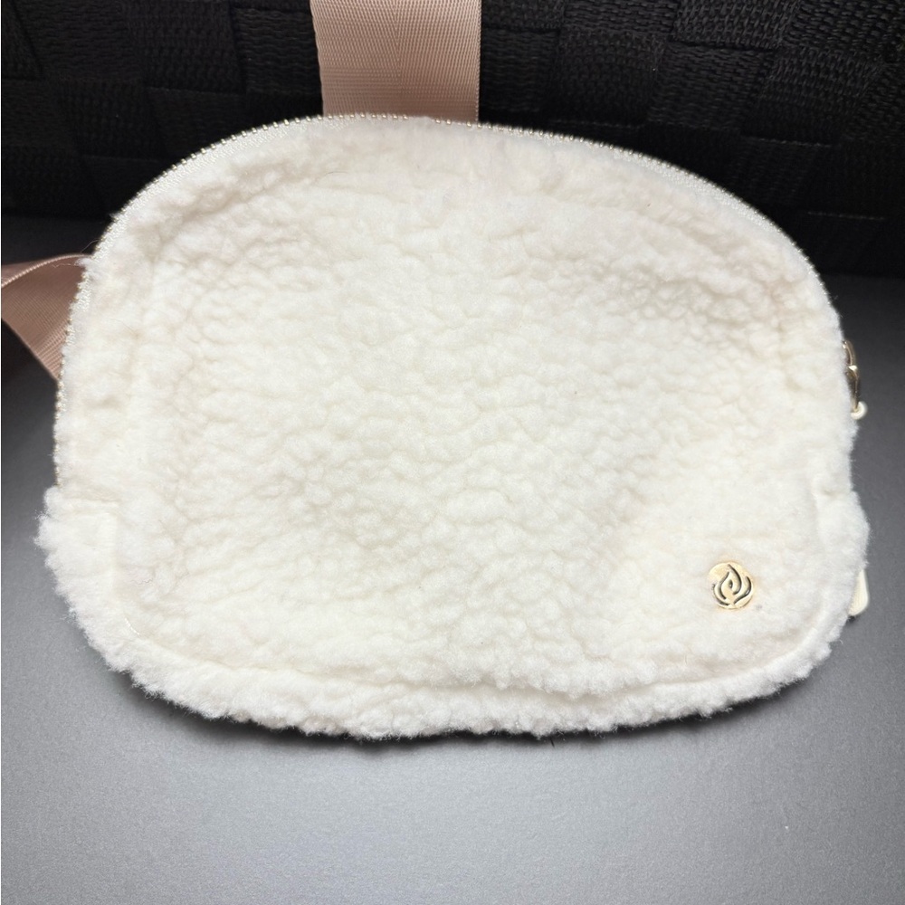 Apana Cream Shearling Crossbody Bag
